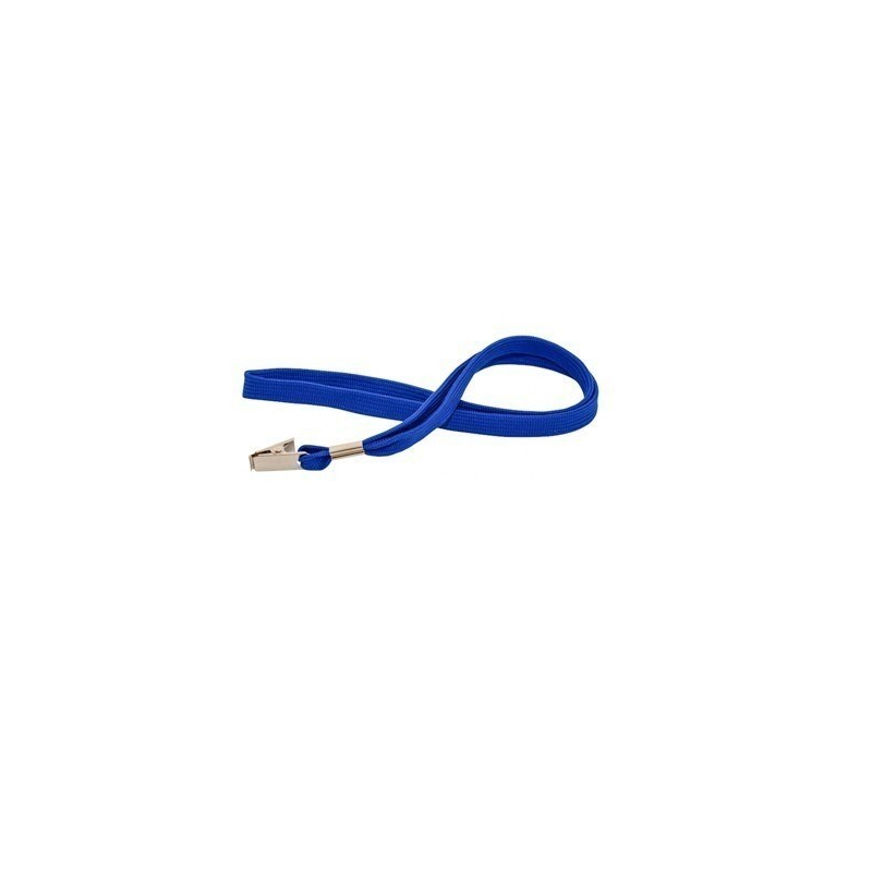 Cordon tour de cou Bleu Roi avec clip pince crocodile - Cardalis Cordon tour de cou Bleu Roi avec clip pince crocodile - Cardalis