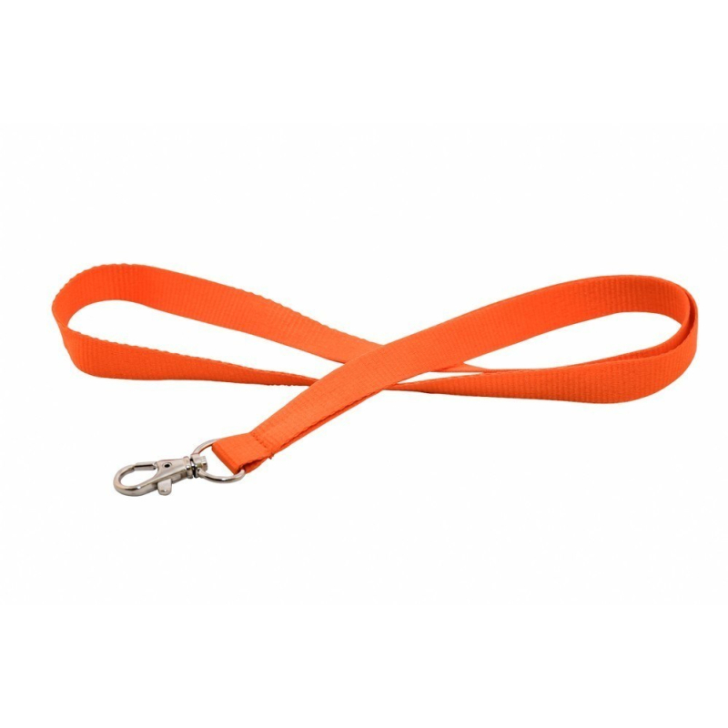 CKB Ltd® Pack of 100 Orange PRO Lanyards Cordon Tour De Cou Pour Porte-Badges Avec Clip En Plastique 