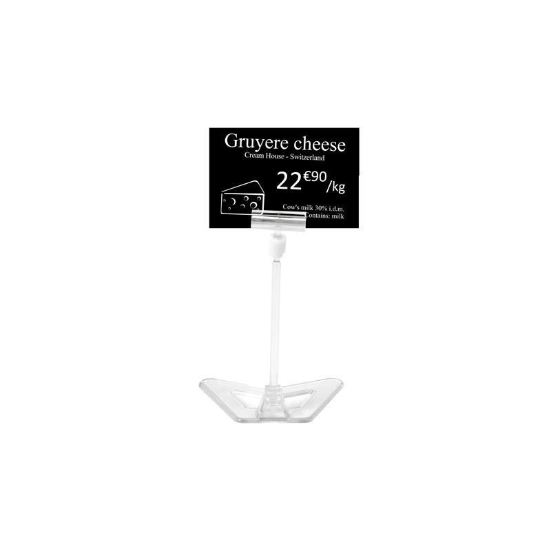 Support Etiquette de Prix - ASPECT CRISTAL 12 cm