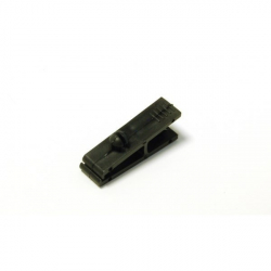 ATT001-1 - Attache clip plastique noir pour badge perforé - Cardalis