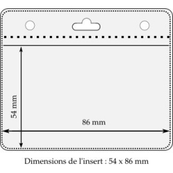 Porte badge souple PBS006-H0 format horizontal - Cardalis