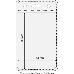 PBS006-V0 - Porte badge souple vertical, 86 x 54 mm - Cardalis