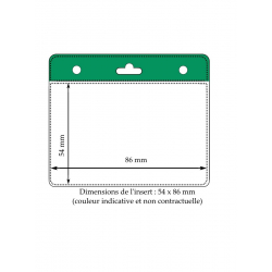 Porte badge souple PBS006-H4 avec bandeau vert - Cardalis