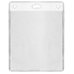 Porte badge souple vertical 86x101mm pour badges - Cardalis