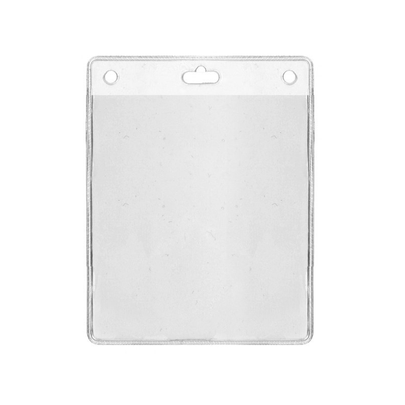 Porte badge souple vertical 86x101mm pour badges - Cardalis