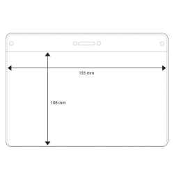 PBS711-H0 - Porte badge souple format XXL horizontal - Cardalis