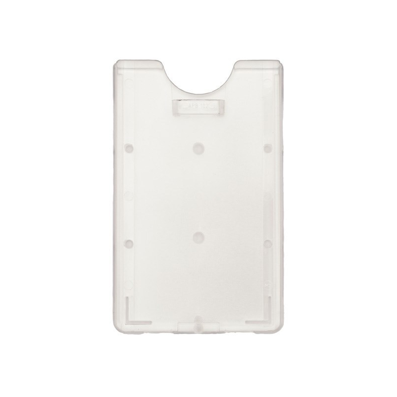 PBR2002-V0 - Porte-badge vertical polycarbonate, dépoli - Cardalis PBR2002-V0 - Porte-badge vertical polycarbonate, dépoli - Cardalis