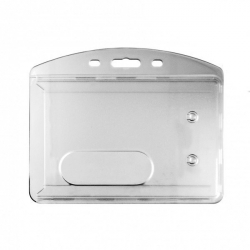 PBR2015-H0 - Porte-badge rigide 2 faces transparent -  horizontal