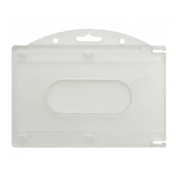 Porte-badge rigide horizontal pour 2 cartes 86x54mm -  lot de 100