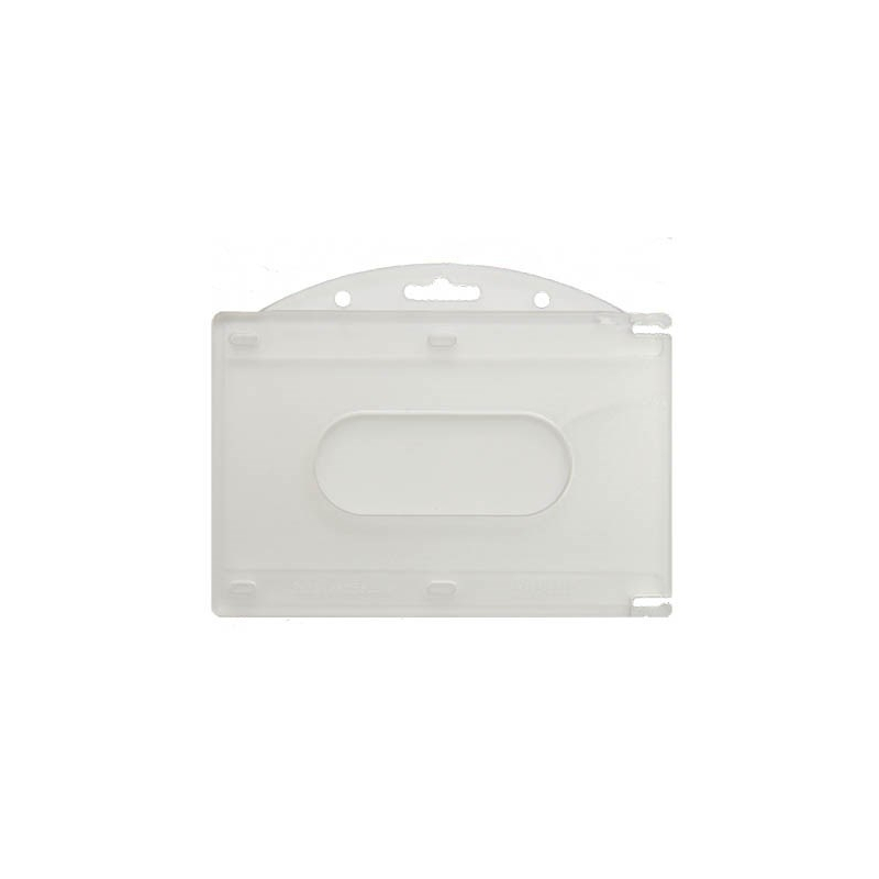 Porte-badge rigide horizontal pour 2 cartes 86x54mm, lot de 100 Porte-badge rigide horizontal pour 2 cartes 86x54mm, lot de 100