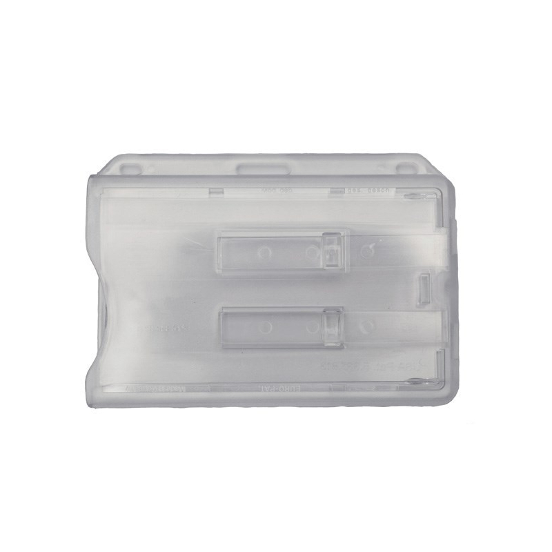 Porte-badge rigide pour 2 cartes PVC avec goupilles d'extraction Porte-badge rigide pour 2 cartes PVC avec goupilles d'extraction