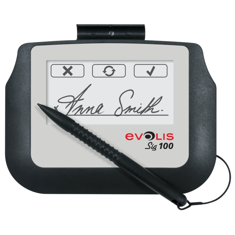 Tablette de signature Evolis SIG100 -  95x47 mm (4'') Monochrome