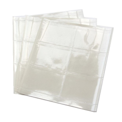 50 protèges cartes carré 70 x 70 mm pochette plastiques transparentes.