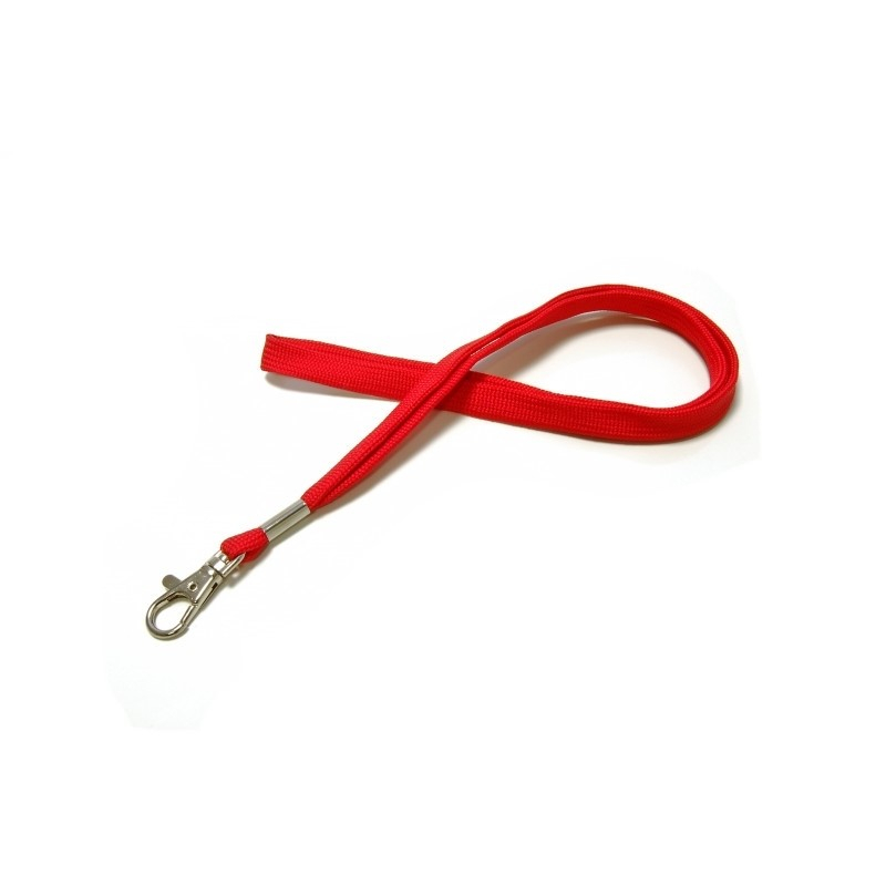 CORDON TOUR DE COU PORTE BADGE LANYARDS ROUGE PAR 100