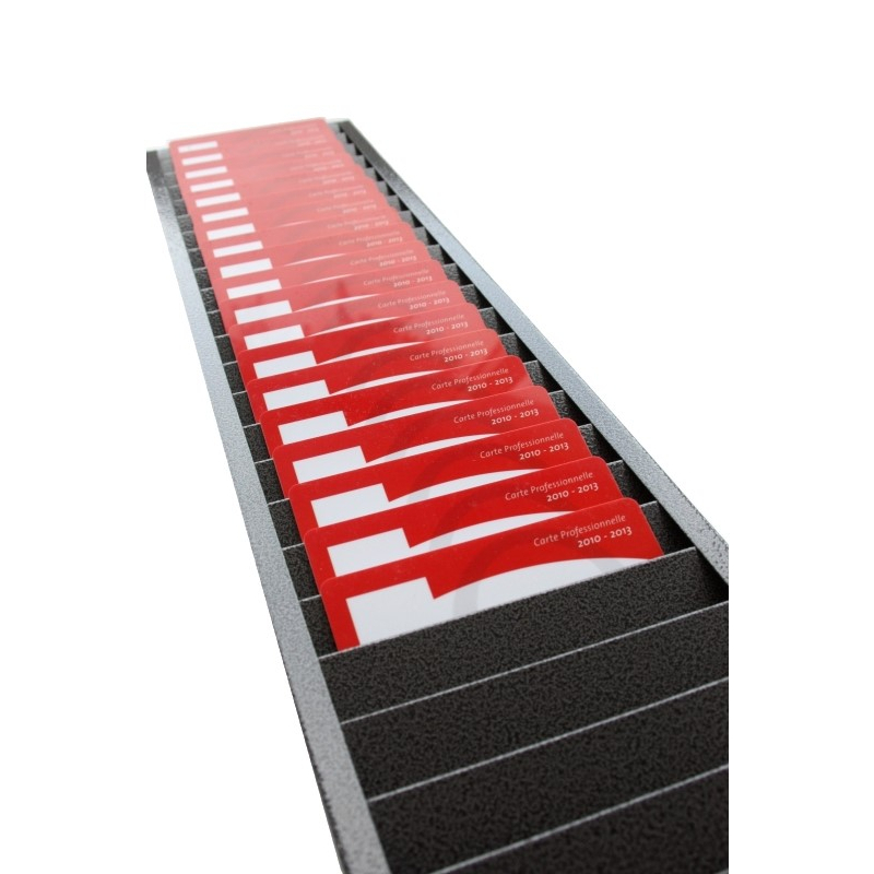 RC003-40 - Casier mural en métal pour 40 cartes PVC - Cardalis RC003-40 - Casier mural en métal pour 40 cartes PVC - Cardalis