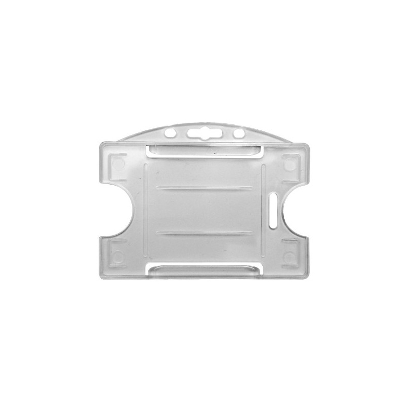 PBR1001D-H0 lot de 100 porte-badge rigides pour 2 cartes horizontal, 86x54mm PBR1001D-H0 lot de 100 porte-badge rigides pour 2 cartes horizontal, 86x54mm
