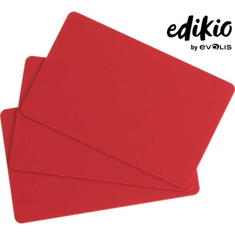 C4301 - Edikio cartes Rouges, 86x54mm, ép. 0,76mm, lot de 100
