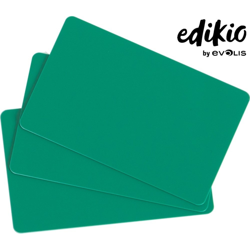 C4401 - Edikio cartes Vertes, 86x54mm, ép. 0.76mm, lot de 100 C4401 - Edikio cartes Vertes, 86x54mm, ép. 0.76mm, lot de 100