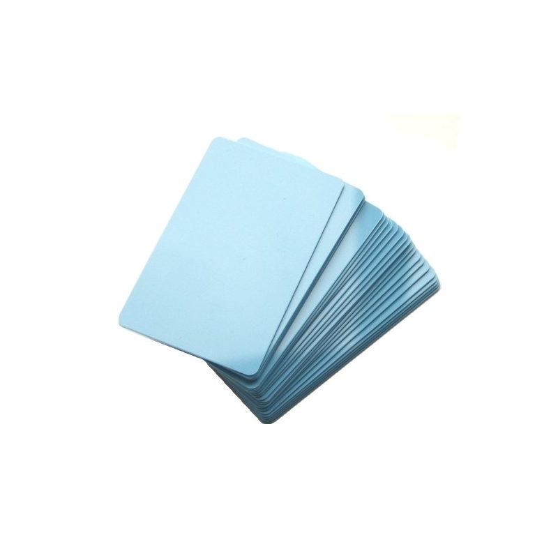 CTM-076-2 - Carte PVC bleu clair pour imprimantes à badges CTM-076-2 - Carte PVC bleu clair pour imprimantes à badges