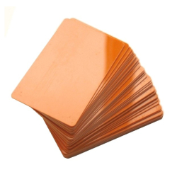 CTM-076-5 - Carte PVC orange pour imprimantes à badges - Cardalis