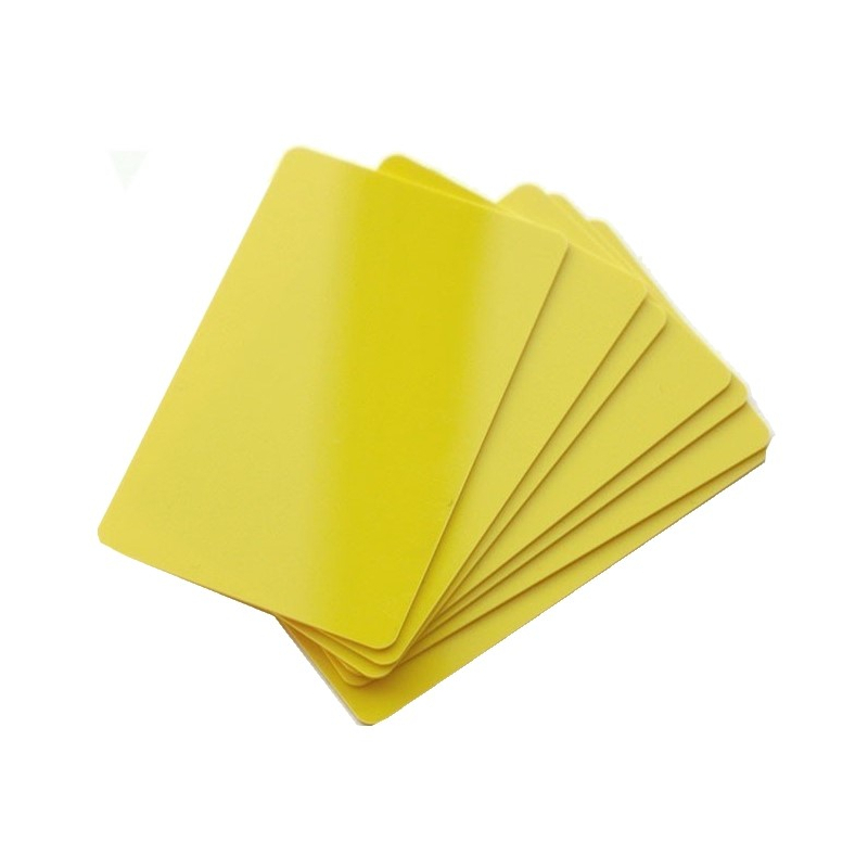 CTM-076-9 - Cartes PVC jaune pour imprimantes à badges - Cardalis