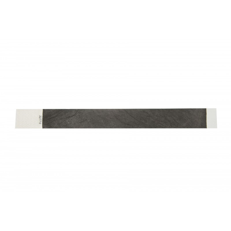 BRTYVEK19-1 Lot de 100 bracelets papier indéchirable tyvek Noir