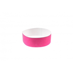 BRTYVEK19-11 Lot de 100 bracelets papier indéchirable Tyvek Rose