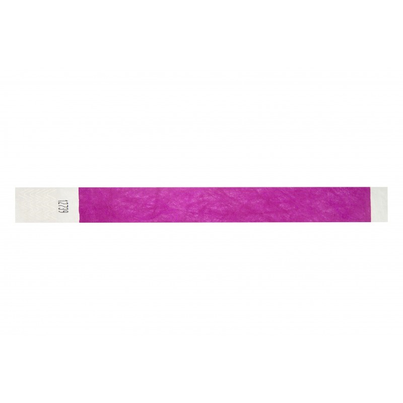 BRTYVEK19-12 Lot de 100 bracelets papier indéchirable Tyvek Violet BRTYVEK19-12 Lot de 100 bracelets papier indéchirable Tyvek Violet