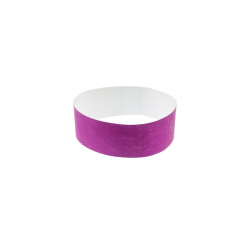 BRTYVEK19-12 Lot de 100 bracelets papier indéchirable Tyvek Violet