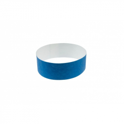 BRTYVEK19-1 Lot de 100 bracelets papier indéchirable Tyvek Bleu