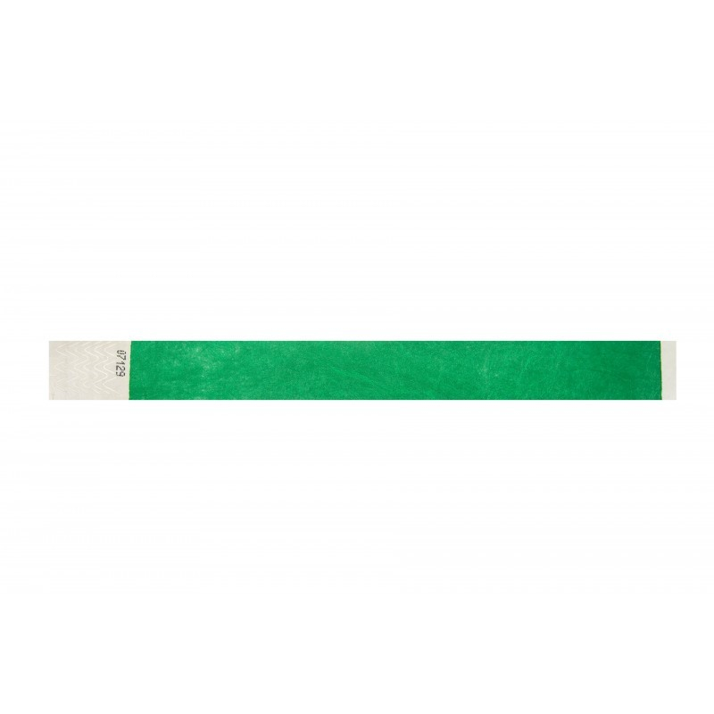 BRTYVEK19-4 Lot de 100 bracelets papier indéchirable Tyvek Vert BRTYVEK19-4 Lot de 100 bracelets papier indéchirable Tyvek Vert