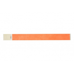 BRTYVEK19-5 Lot de 100 bracelets papier indéchirable Tyvek Orange