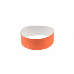 BRTYVEK19-5 Lot de 100 bracelets papier indéchirable Tyvek Orange