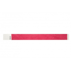 BRTYVEK19-6 Lot de 100 bracelets papier indéchirable Tyvek Rouge