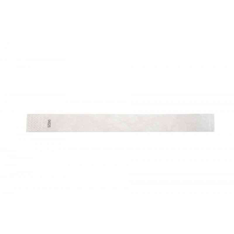 BRTYVEK19-8 Lot de 100 bracelets papier indéchirable Tyvek Blanc