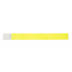 BRTYVEK19-9 Lot de 100 bracelets papier indéchirable Tyvek Jaune