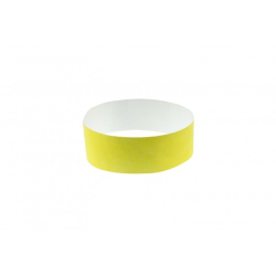 BRTYVEK19-9 Lot de 100 bracelets papier indéchirable Tyvek Jaune