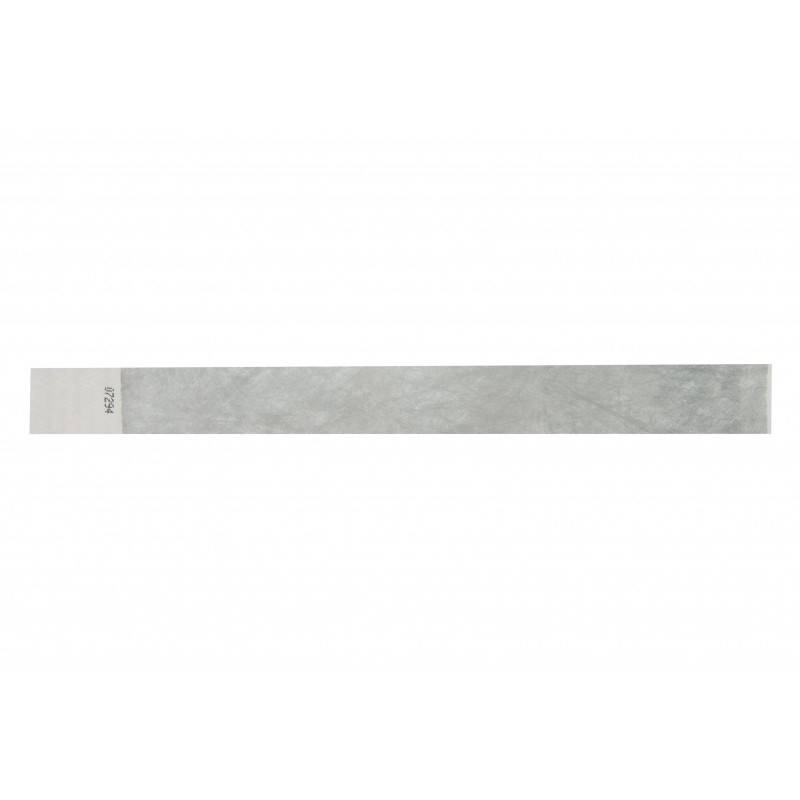 BRTYVEK19-ARG Lot de 100 bracelets papier indéchirable Tyvek Argent