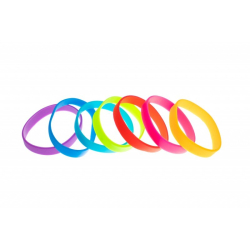 BRSILICONEAD-10 Lot 100 bracelets silicone sans marquage - Bleu