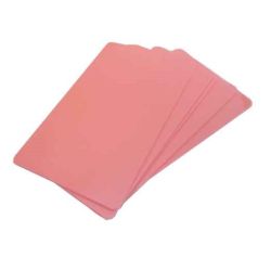 CTM-076-11 Cartes PVC format 86 x 54 mm teintées dans la masse -  rose