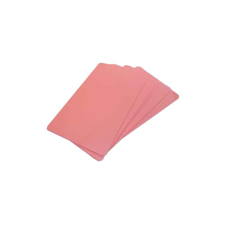 CTM-076-11 Cartes PVC format 86 x 54 mm teintées dans la masse, rose