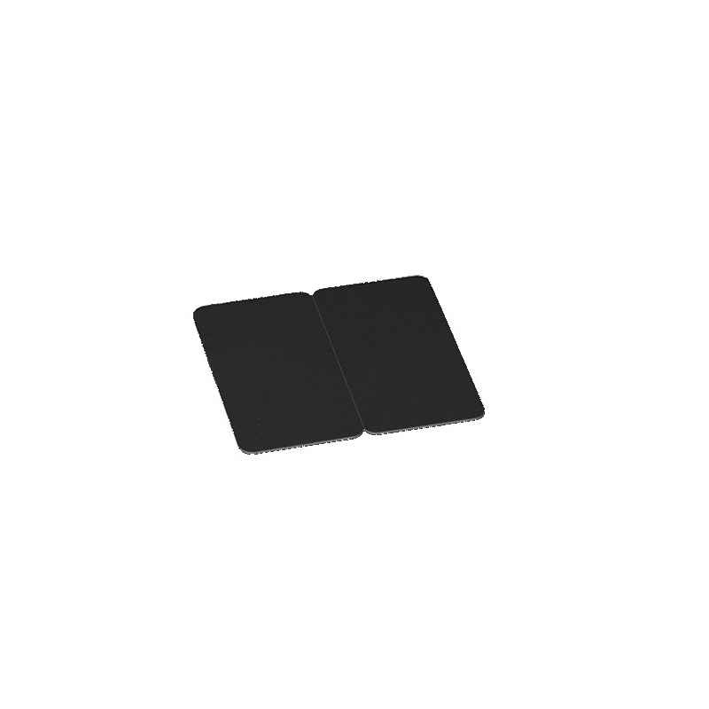 BICARTNOIR - Cartes PVC noir mat sécables en 2, épaisseur 0,76mm