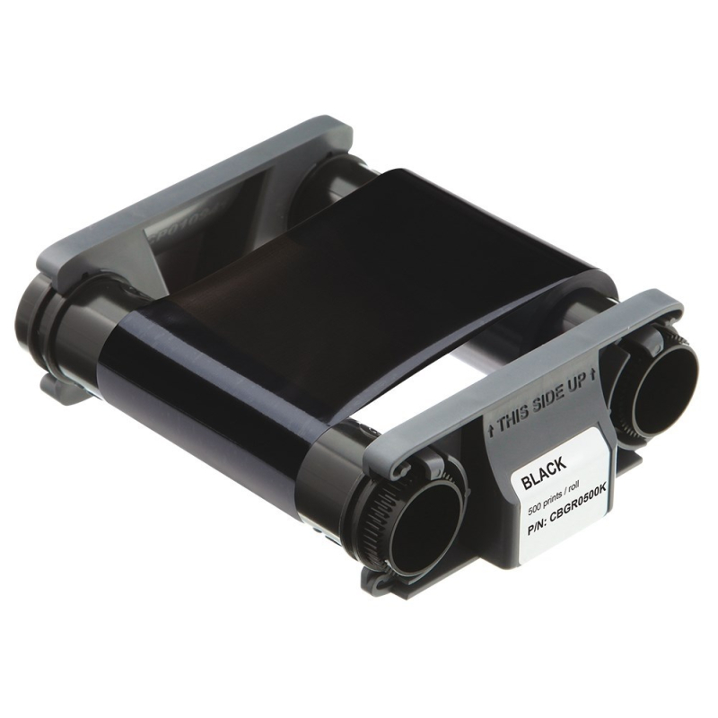 CBGR0500K - Ruban monochrome noir, 500 faces pour Evolis Badgy 2 CBGR0500K - Ruban monochrome noir, 500 faces pour Evolis Badgy 2