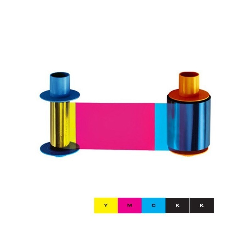 045611 Ruban couleur duplex YMCKOK pour DTC1500, 500 faces 045611 Ruban couleur duplex YMCKOK pour DTC1500, 500 faces