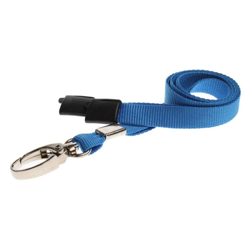 CUSL10-1 - Cordon sécuritaire 10 mm, mousqueton Deluxe - Bleu clair CUSL10-1 - Cordon sécuritaire 10 mm, mousqueton Deluxe - Bleu clair