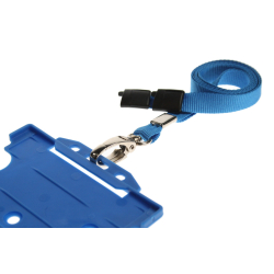 CUSL10-1 - Cordon sécuritaire 10 mm, mousqueton Deluxe - Bleu clair