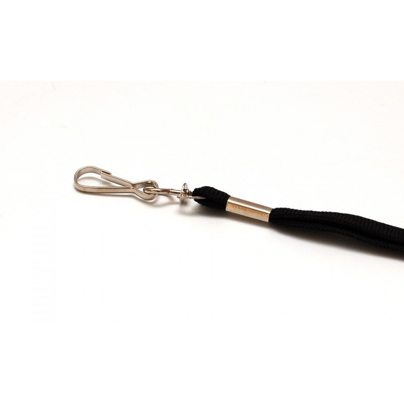 Cordon Tour De Cou Avec Fermeture De Sécurité 45 Cm - Porte-clés élastique Fluo Et Noir, Design Tendance Et Pratique