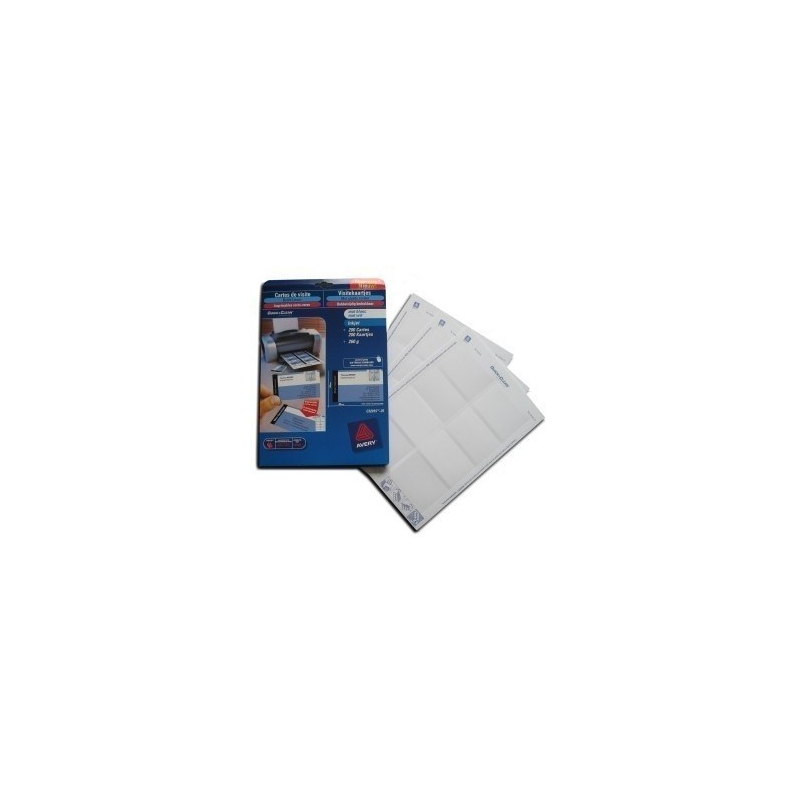 Cartes de visite cartonnées 85x54mm pour imprimante jet d'encre Cartes de visite cartonnées 85x54mm pour imprimante jet d'encre