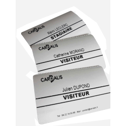 ET-02865425 - Badges cartonnés en rouleau -  format 86x54mm - Cardalis