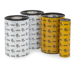 02300BK11030 - Ruban Zebra transfert thermique cire 110mmx300m - mandrin 25mm